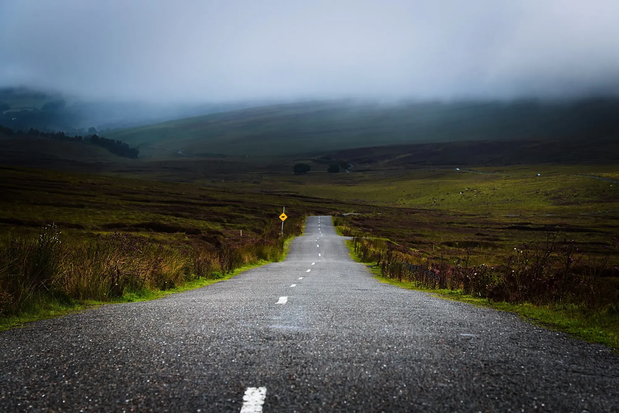 The road over the Sally Gap in County Wicklow